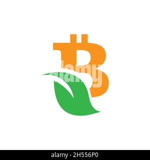 Vektor-Illustration Bitcoin Krypto Währung Logo-Design Stock Vektor