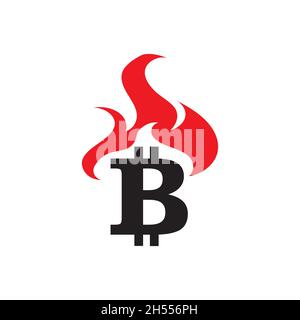 Vektor-Illustration Bitcoin Krypto Währung Logo-Design Stock Vektor