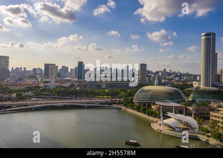 SINGAPUR - 31. Januar 2020: Esplanade Theatres on the Bay, Singapur Stockfoto