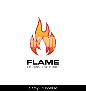 Flamme, Feuer Logo Vektor Stock Illustration Design-Vorlage. Vektor eps 10. Stock Vektor