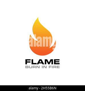 Flamme, Feuer Logo Vektor Stock Illustration Design-Vorlage. Vektor eps 10. Stock Vektor