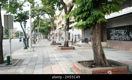 Thanon Ratchadamnoen Klang in Bangkok Thailand Stockfoto