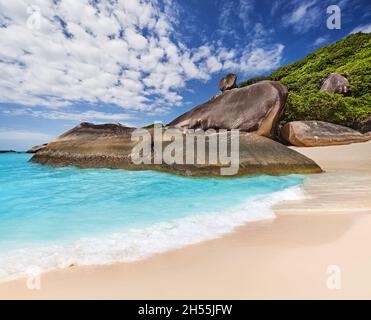 Tropischer Strand, Similan Inseln, Andamanensee, Thailand Stockfoto