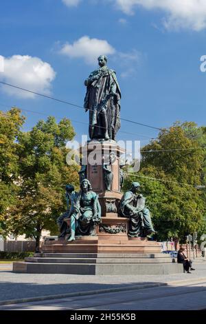 A München, deutschland - 26. september 2016. Denkmal für Maximilian II. (Maxmonument) in München, Deutschland. Das Denkmal zu Ehren des bayerischen Königs Maximil Stockfoto