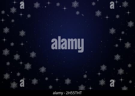 Abstrakt blau weihnachten Hintergrund mit Schneeflocken Stockfoto