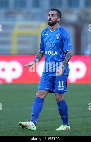 Como, Italien. November 2021. Vittorio Parigini (Como 1907) während Como 1907 gegen AC Perugia, Italienische Fußballmeisterschaft Liga BKT in Como, Italien, November 06 2021 Quelle: Independent Photo Agency/Alamy Live News Stockfoto