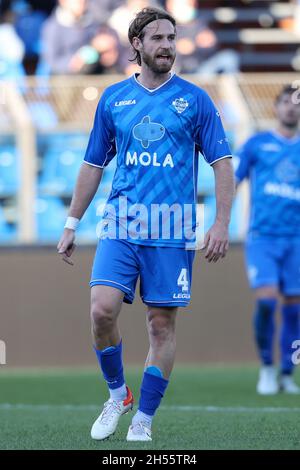 Como, Italien. November 2021. Matteo Solini (Como 1907) während Como 1907 gegen AC Perugia, Italienische Fußballmeisterschaft Liga BKT in Como, Italien, November 06 2021 Quelle: Independent Photo Agency/Alamy Live News Stockfoto