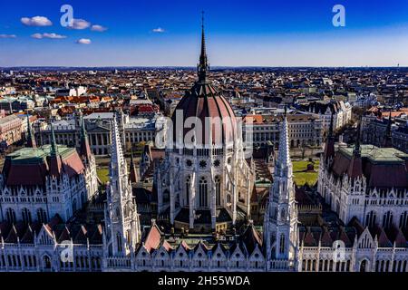 Budapest Luftbild | Luftbilder von Budapest in Ungarn Stockfoto