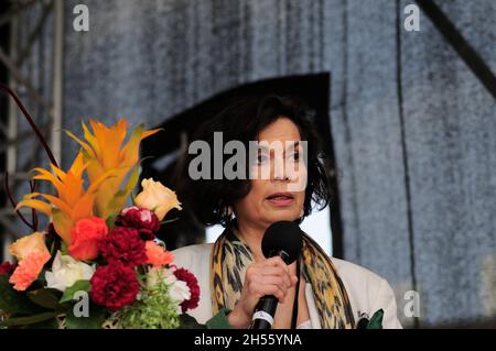 Wien, Österreich. 26. April 2012. Bianc Jagger, Europäische Solidaritätskundgebung für Tibet Stockfoto