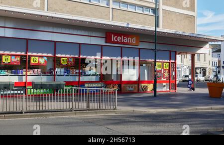 Schaufenster von Island gesehen in Bognor Regis, Großbritannien. Stockfoto