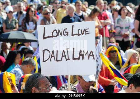 Wien, Österreich. 26. April 2012. Audienz bei der Europäischen Solidaritätskundgebung für Tibet Stockfoto