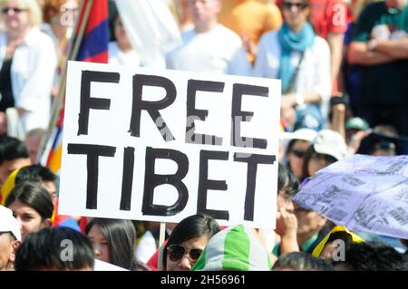 Wien, Österreich. 26. April 2012. Audienz bei der Europäischen Solidaritätskundgebung für Tibet Stockfoto