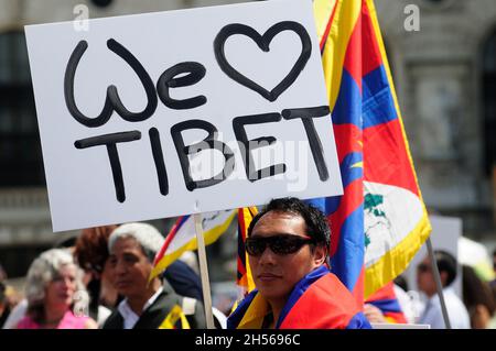 Wien, Österreich. 26. April 2012. Audienz bei der Europäischen Solidaritätskundgebung für Tibet Stockfoto