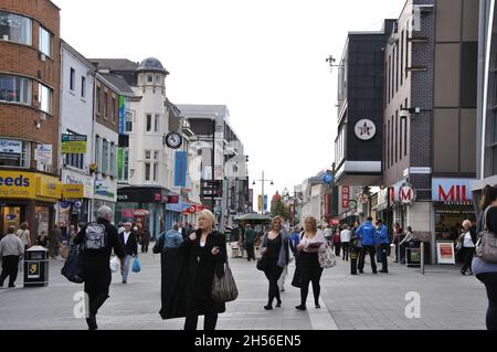 Northumberland Street (Hauptverkehrsstraße), Newcastle upon Tyne Stockfoto