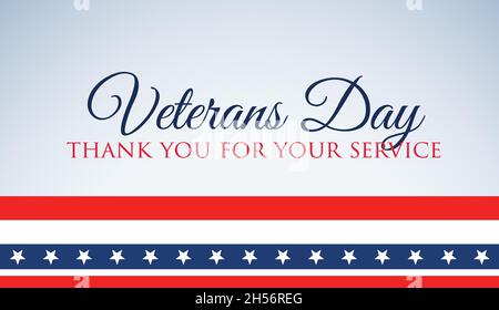 Veterans Day 11. November holiday Banner. Stock Vektor