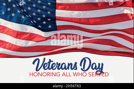 Veterans Day holiday Banner für die nationale Feier am 11. November Stock Vektor