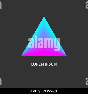 Abstraktes Pyramid-Logo. Geometrische Farbe dreieckiges Symbol. Symbolform des Dreiecks. Geschäftskonzept Stock Vektor