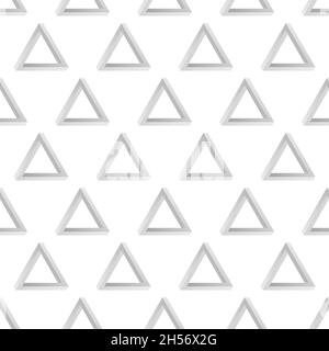 Nahtloses Muster mit unmögliches Dreieck. Geometrischer Hintergrund mit dreieckigen Formen. Vektorgrafik Stock Vektor