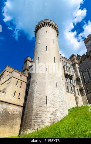 Außenansicht von Arundel Castle, West Sussex, Großbritannien Stockfoto
