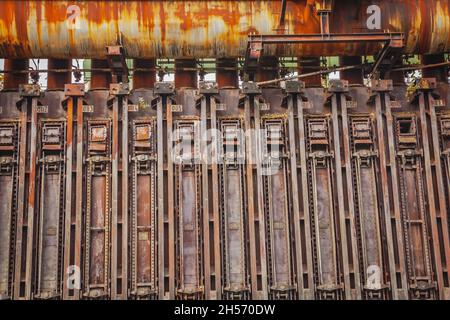 Zeche Zollverein Detailansicht Architektur und Industriedenkmal im Ruhrgebiet Stockfoto