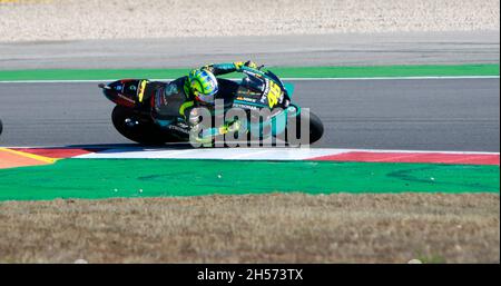 Algarve International Circuit, Portimao, Portugal, 7. November 2021. #46 Valentino Rossi, Italienisch: Petronas Yamaha SRT auf der Algarve International Circuit, Portimao, Portugal, 7. November 2021 für den Gran Premio Brembo do Algarve Credit: Graham holt/Alamy Live News Stockfoto