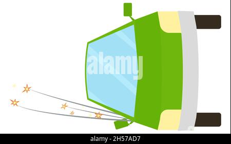 Autocrash Unfall, Kfz-Versicherung. Cartoon-Vektorgrafik. Stock Vektor