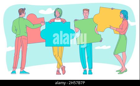 Geschäftskonzept. Teammetapher. Stock Vektor