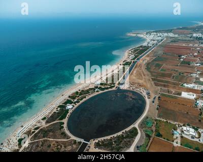 Ein fantastischer Strand in apulien: maldive del salento Stockfoto