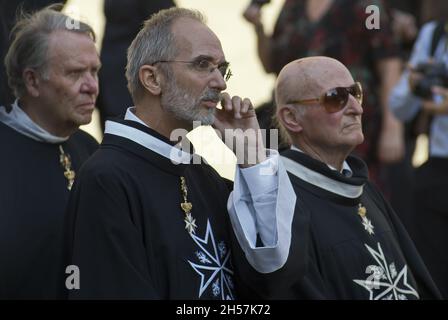 Wien, Österreich. 16. Juli 2011. Beerdigung von Otto Habsburg. Die Trauerleitung am Stephansplatz Stockfoto