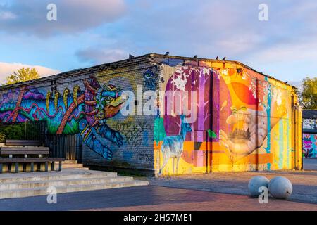 Böhmischer Bezirk Telliskivi in Tallinn Estland Stockfoto