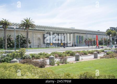 Eintritt zur California Academy of Sciences Stockfoto