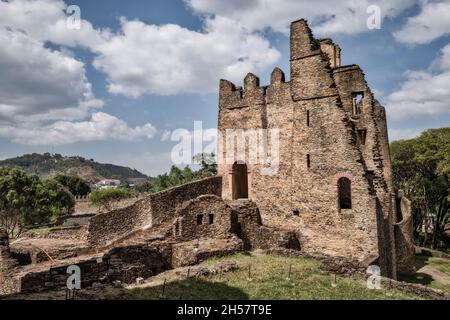 Gondar, Schloss, Äthiopien, Ahmara-Region, Afrika Stockfoto
