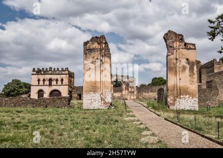 Gondar, Schloss, Äthiopien, Ahmara-Region, Afrika Stockfoto