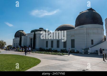 Berühmtes Griffith Observatorium auf den Hügeln von Hollywood, USA Stockfoto