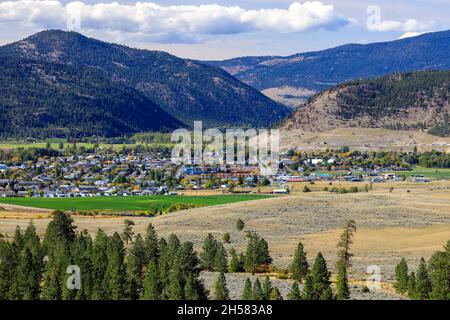 Merritt ist eine Stadt im Nicola Valley im südzentralen Inneren von British Columbia, Kanada. Stockfoto