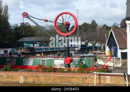 Britisches Kanalsystem in Braunston, Warwickshire, Vereinigtes Königreich. Stockfoto