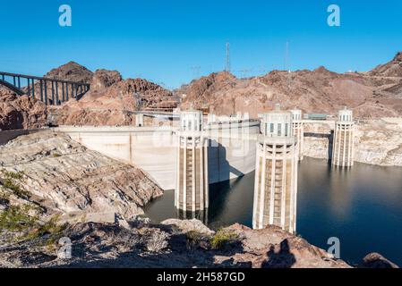Der große Hoover-Staudamm im Südwesten der USA Stockfoto