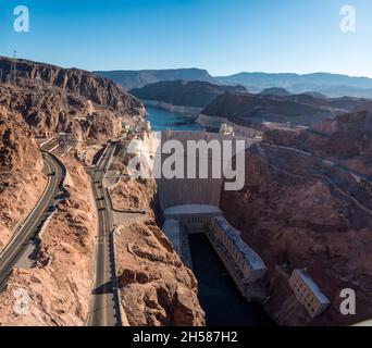 Der große Hoover-Staudamm im Südwesten der USA Stockfoto