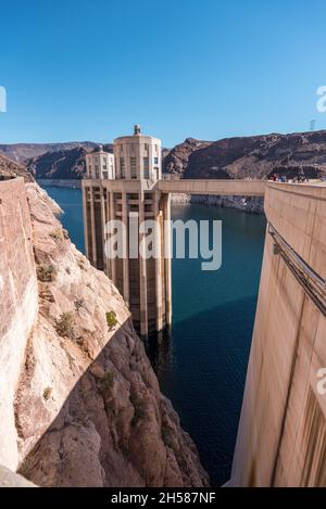 Der große Hoover-Staudamm im Südwesten der USA Stockfoto
