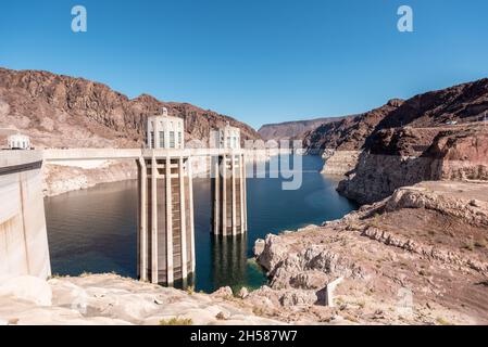 Der große Hoover-Staudamm im Südwesten der USA Stockfoto