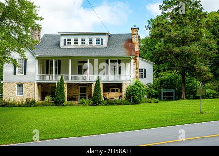 Sommerhaus von John Habersham, Old Historic Route 441, Clarkesville, Georgia Stockfoto