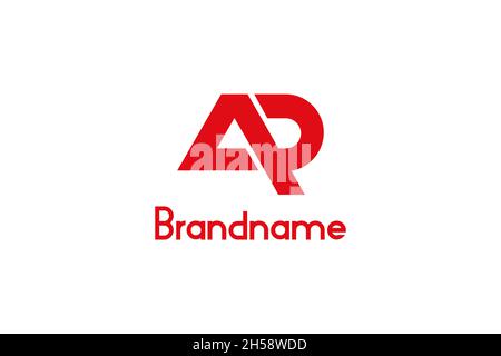 Vorlage für das Design des AR-Logos im Letter-Format. Stock Vektor