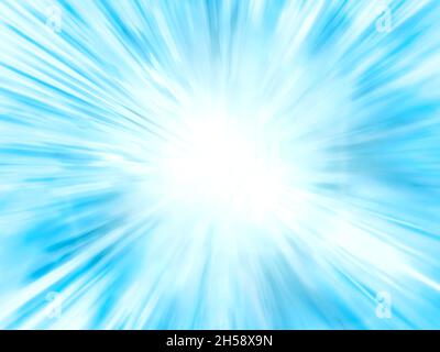 Weiß und blau gestreifter fraktaler Hintergrund - computergenerierte Illustration Stockfoto