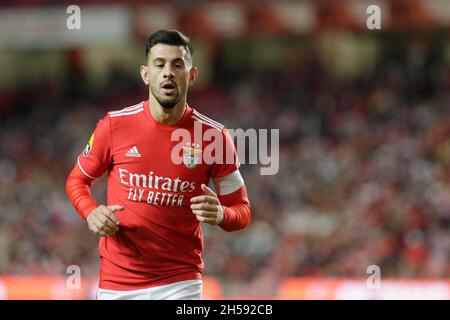 Lissabon, Portugal. November 2021. Pizzi von SL Benfica während des Liga Portugal Bwin-Spiels zwischen SL Benfica und SC Braga am 07. November 2021 in Lissabon, Portugal. Valter Gouveia/SPP Credit: SPP Sport Press Photo. /Alamy Live News Stockfoto