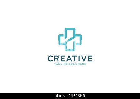 Buchstabe Z Kreuzzeichen medizinisches Logo Gesundheitssymbol Apothekensymbol. Design-Vorlage Für Flaches Vektorlogo. Stock Vektor