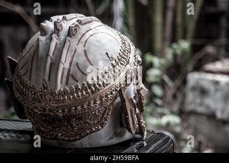 Schöne alte bildende Kunst Masken (Hanuman) oder Hua Khon für Tanz-Performance ist Thai traditionellen Tanz des Dramas Ramayana Epos.Khon ist Kunst Kultur Stockfoto