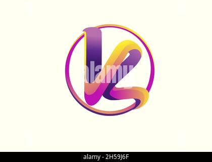 Bunte Anfangsbuchstabe K Logo Vektor Vorlage starke und denkwürdige Design Illustration Stock Vektor