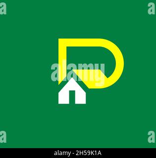 Letter P House Real Estate Logo Design, Bold unvergesslichen modernen Logo-Design für Corporate Company Branding. Stock Vektor