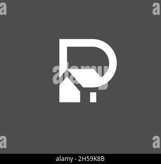 Letter P House Real Estate Logo Design, Bold unvergesslichen modernen Logo-Design für Corporate Company Branding. Stock Vektor