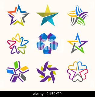 Stern-Logo trendige und moderne Symbol-Kollektion, Stern-Symbol flache Vektor-Illustration Stock Vektor